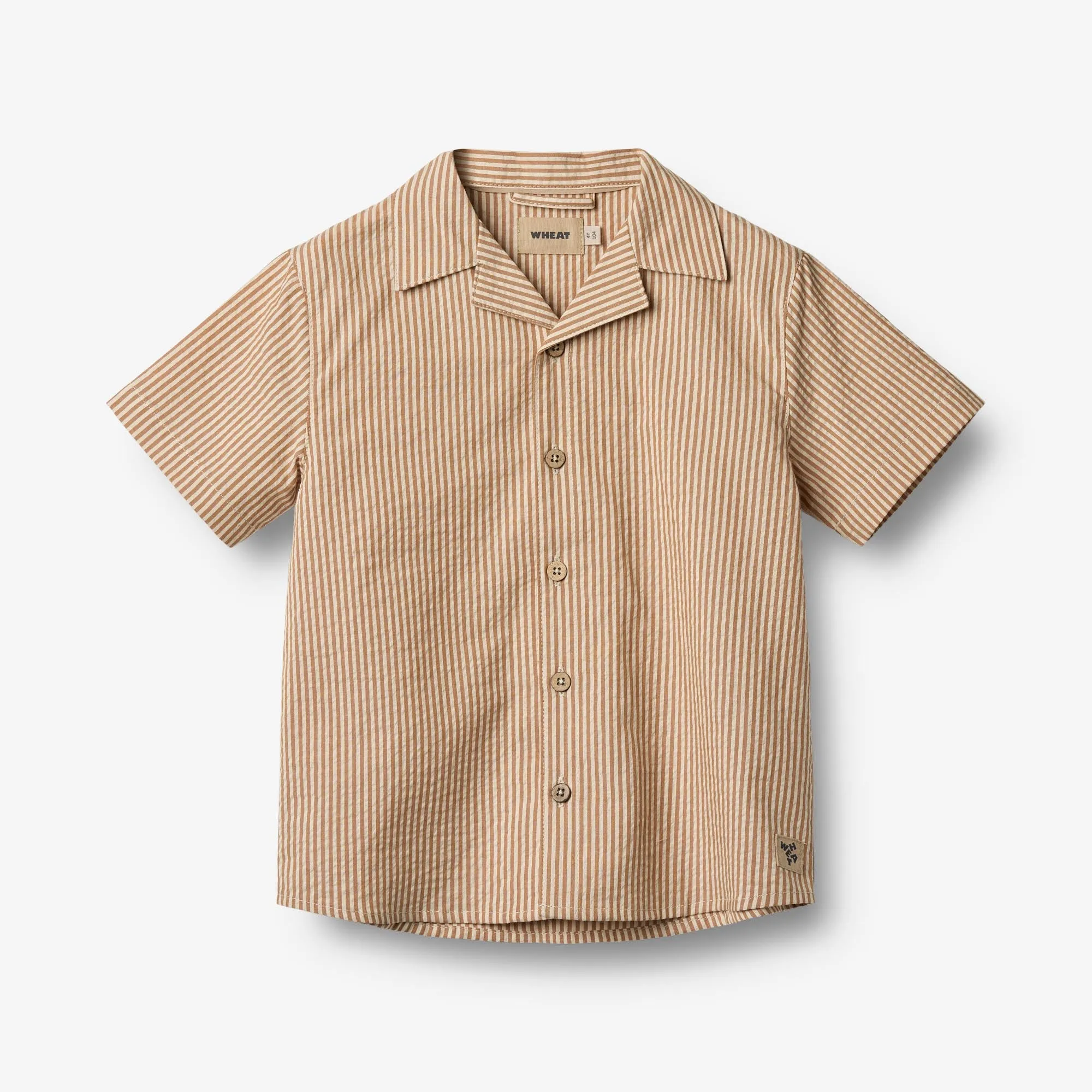 Shirt S/S Anker - caramel stripe