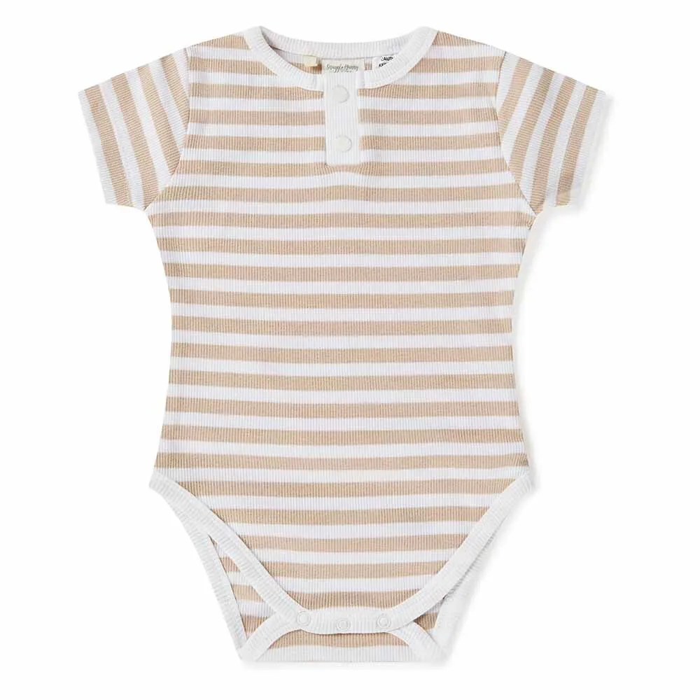 SHK SS Bodysuit - Pebble Stripe