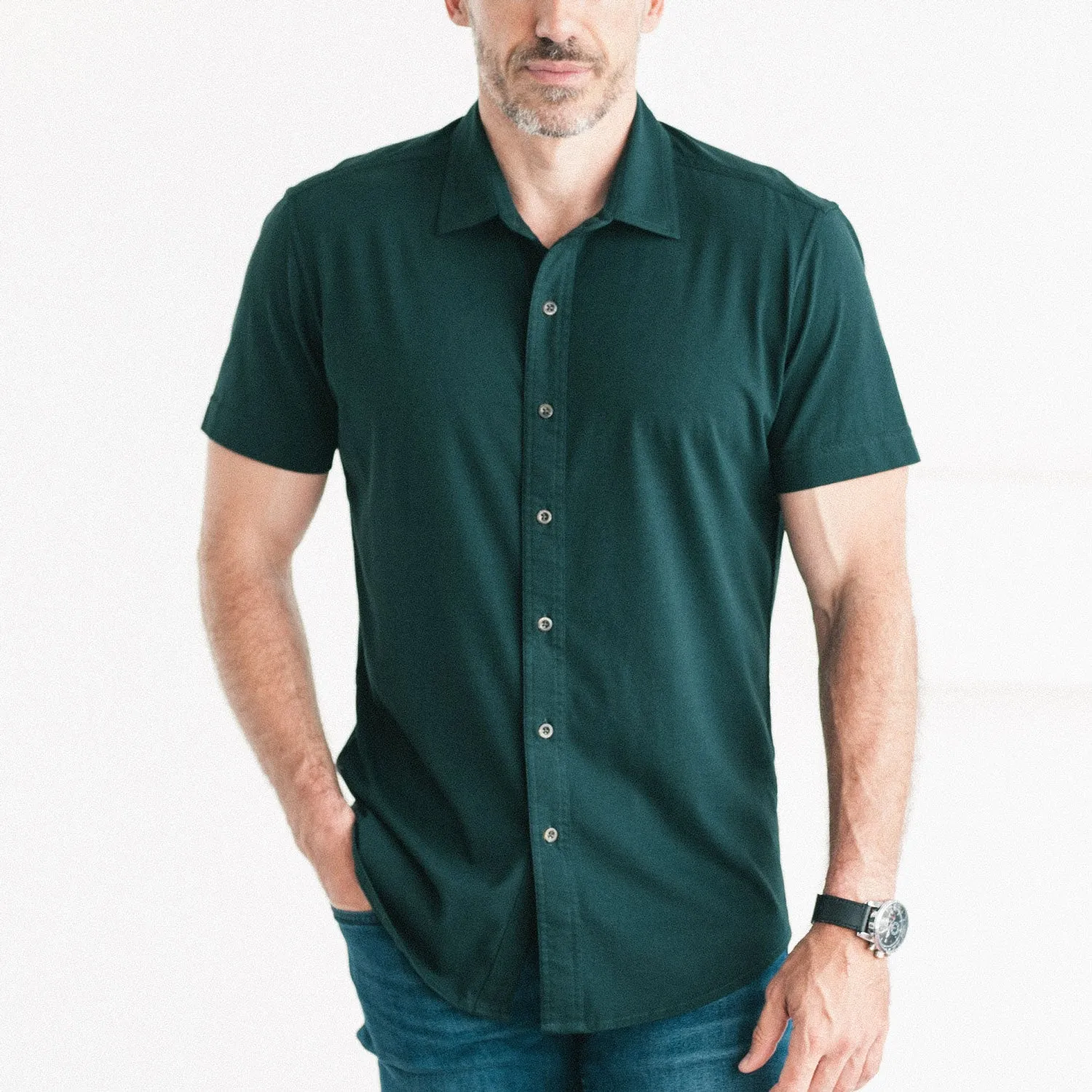 Short Sleeve T-Shirt Shirt - Evergreen Cotton Jersey