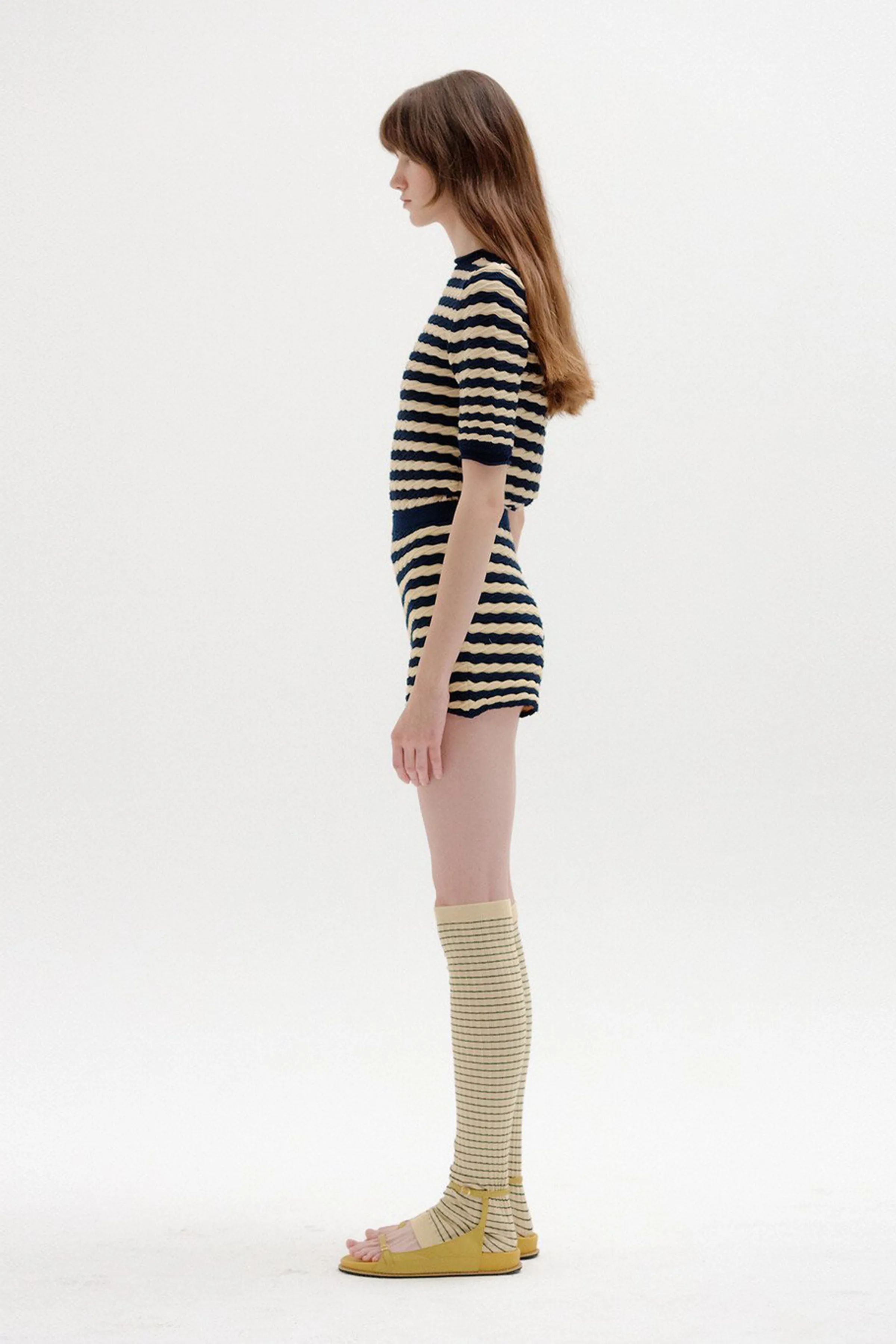 SIES TEXTURED KNIT SHORTS