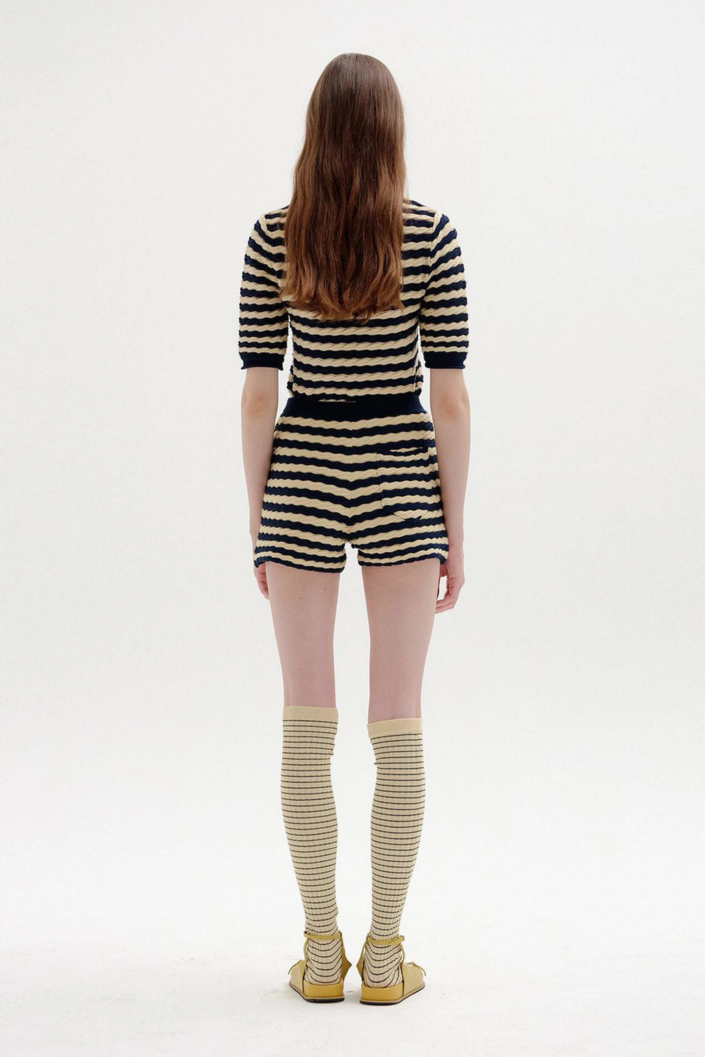 SIES TEXTURED KNIT SHORTS