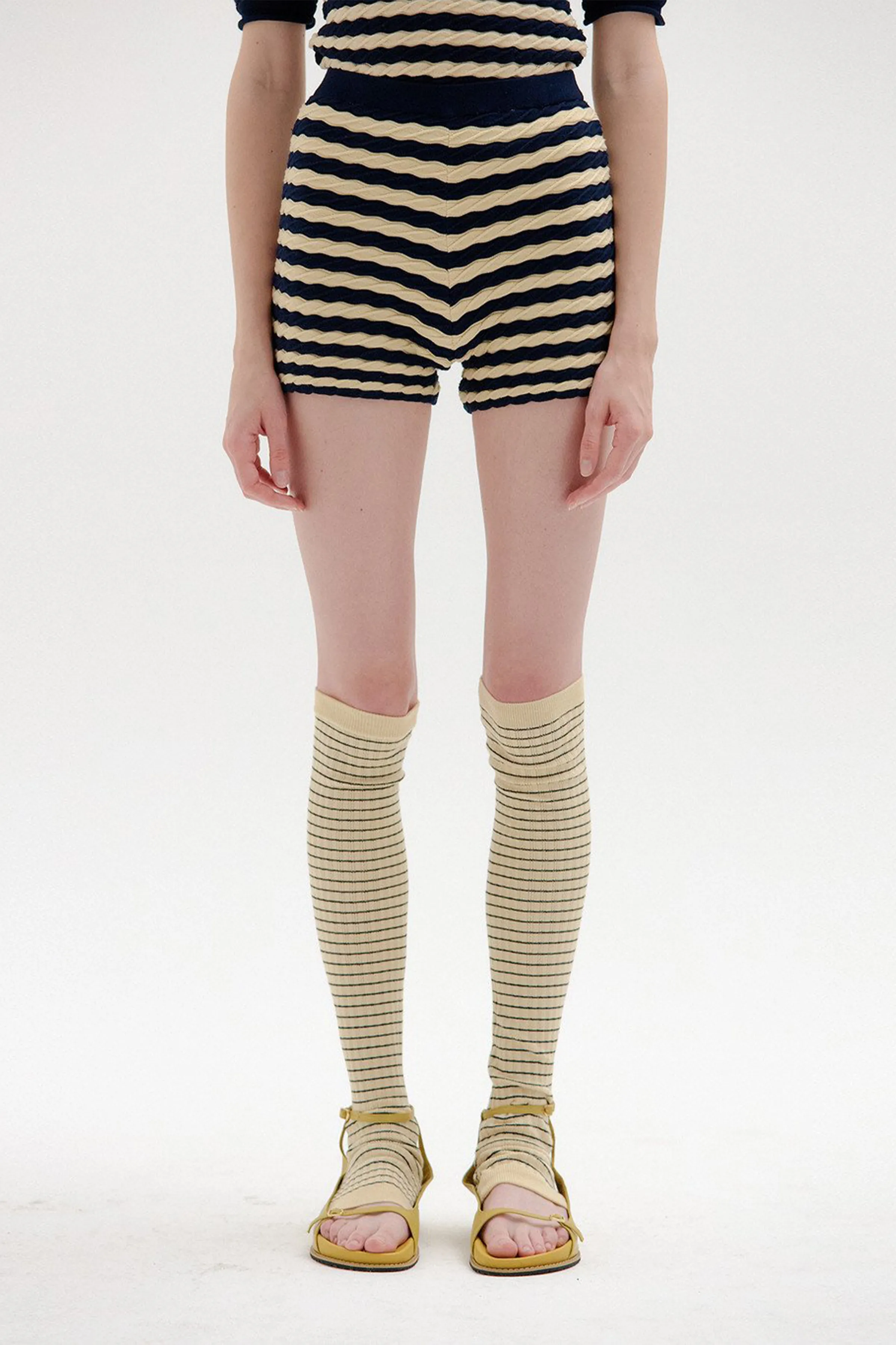 SIES TEXTURED KNIT SHORTS