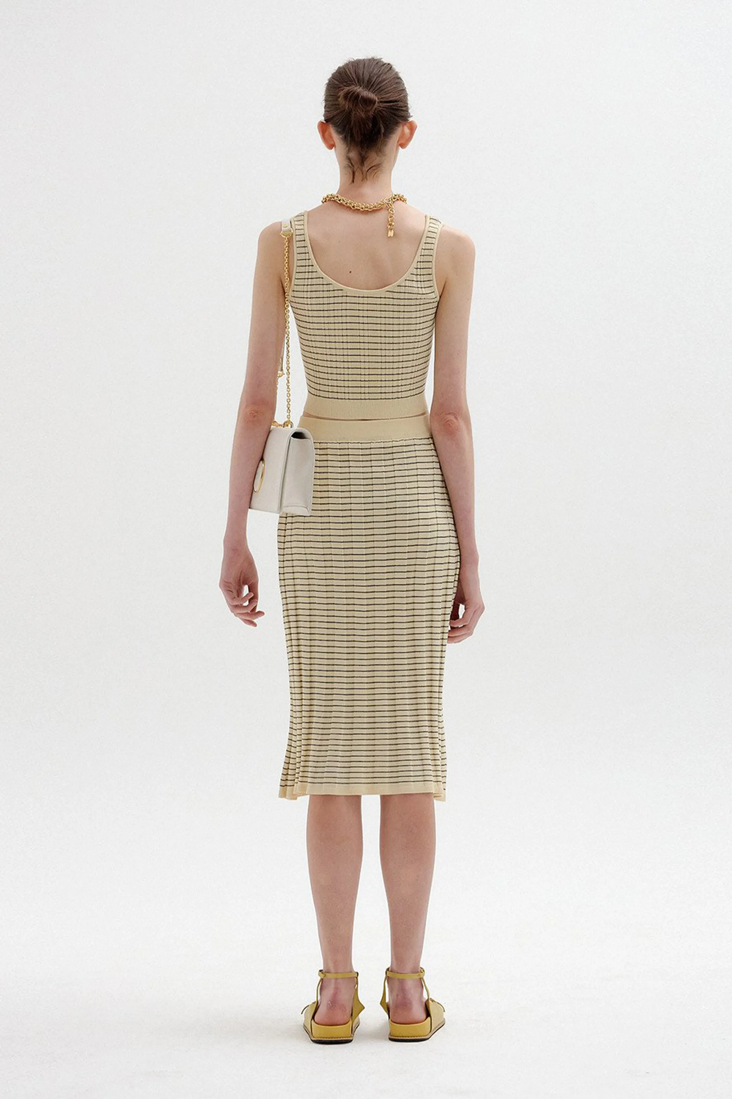SING RIBBED KNIT SKIRT