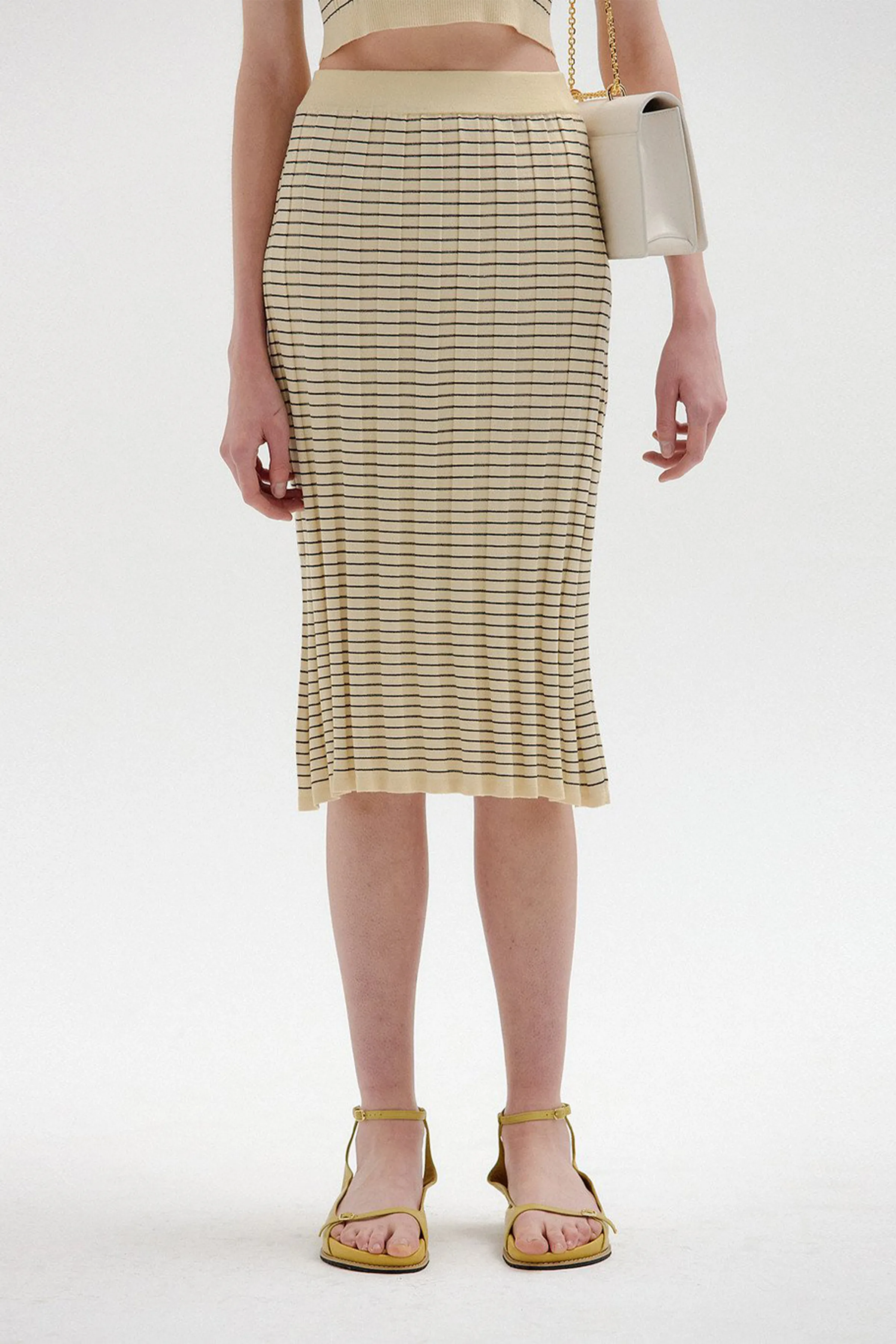 SING RIBBED KNIT SKIRT