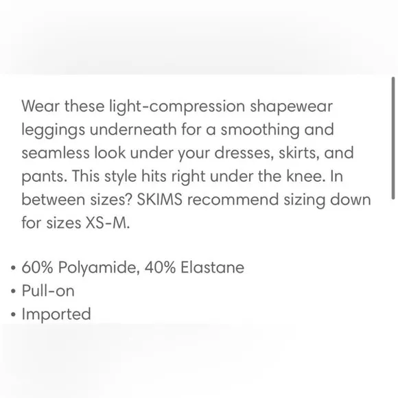 SKIMS Barely There Cropped Leggings Shape-wear in Clay