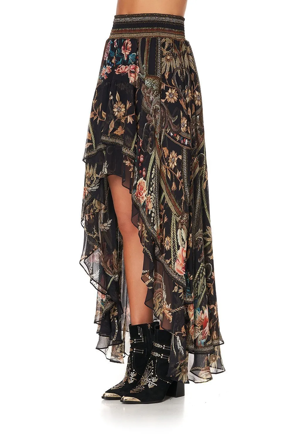 SKIRT WITH DOUBLE LAYER HEM BELLE OF THE BAROQUE
