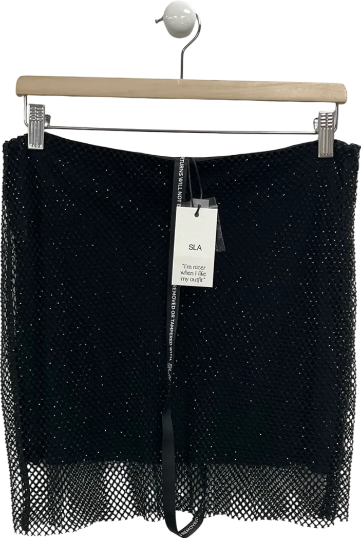 SLA the label Black Romi Dimante Skirt UK M