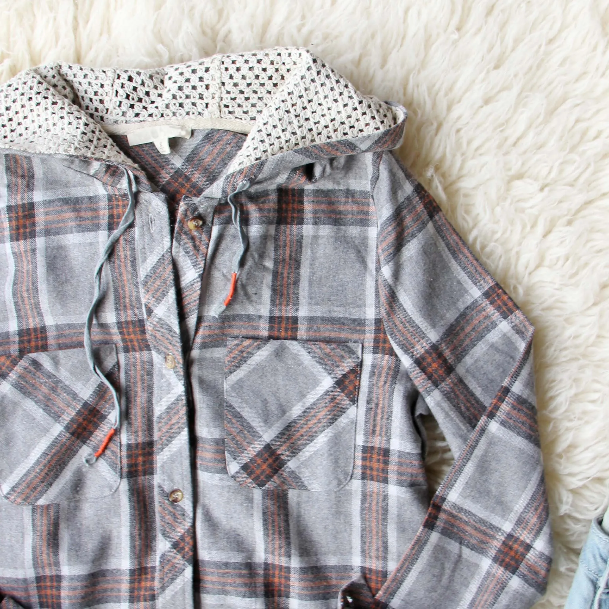Snowy Falls Plaid Top