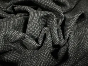 Soft Wool tweed woven fabric, per metre - grey