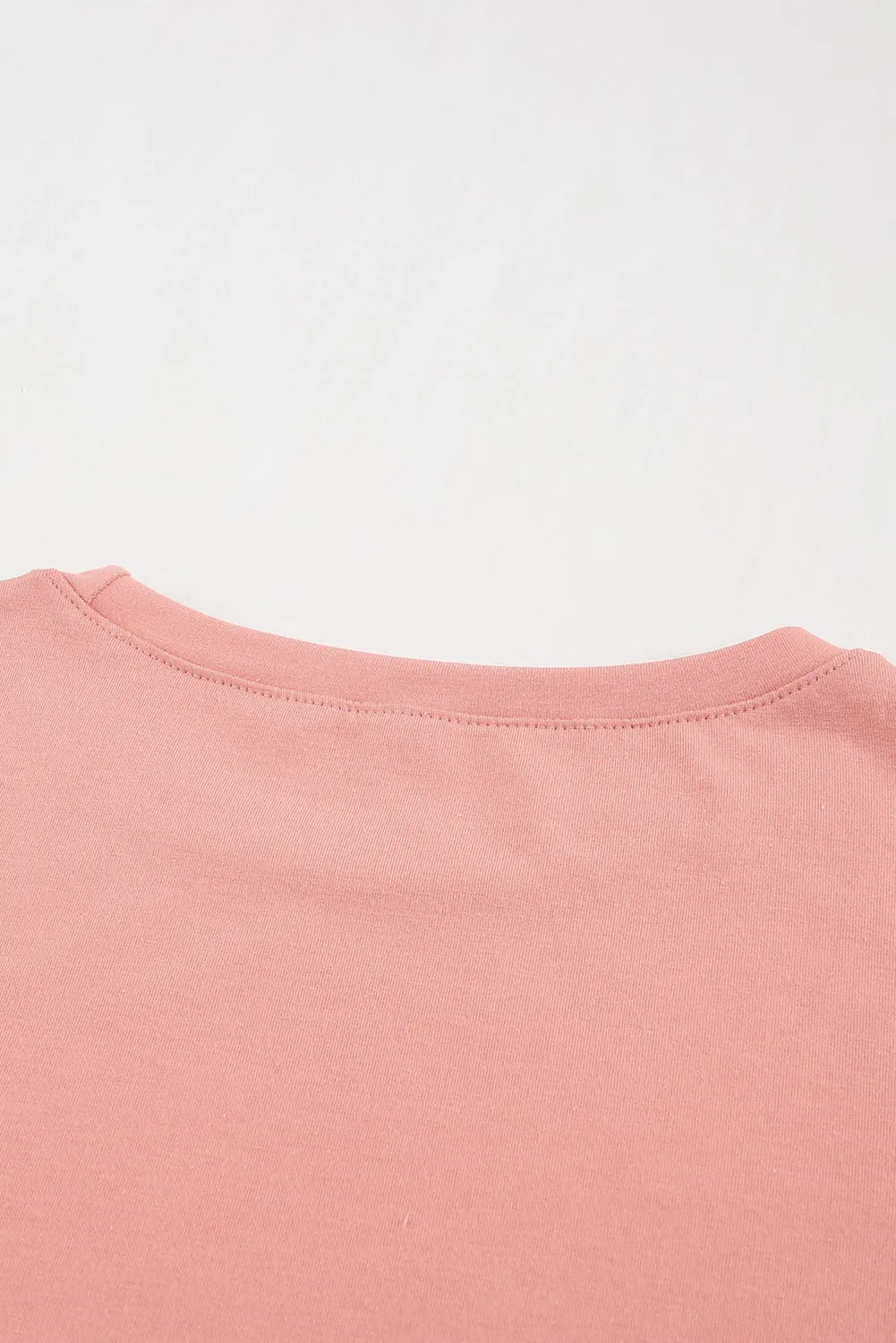 Solid Ruffled Short Sleeve T-Shirt