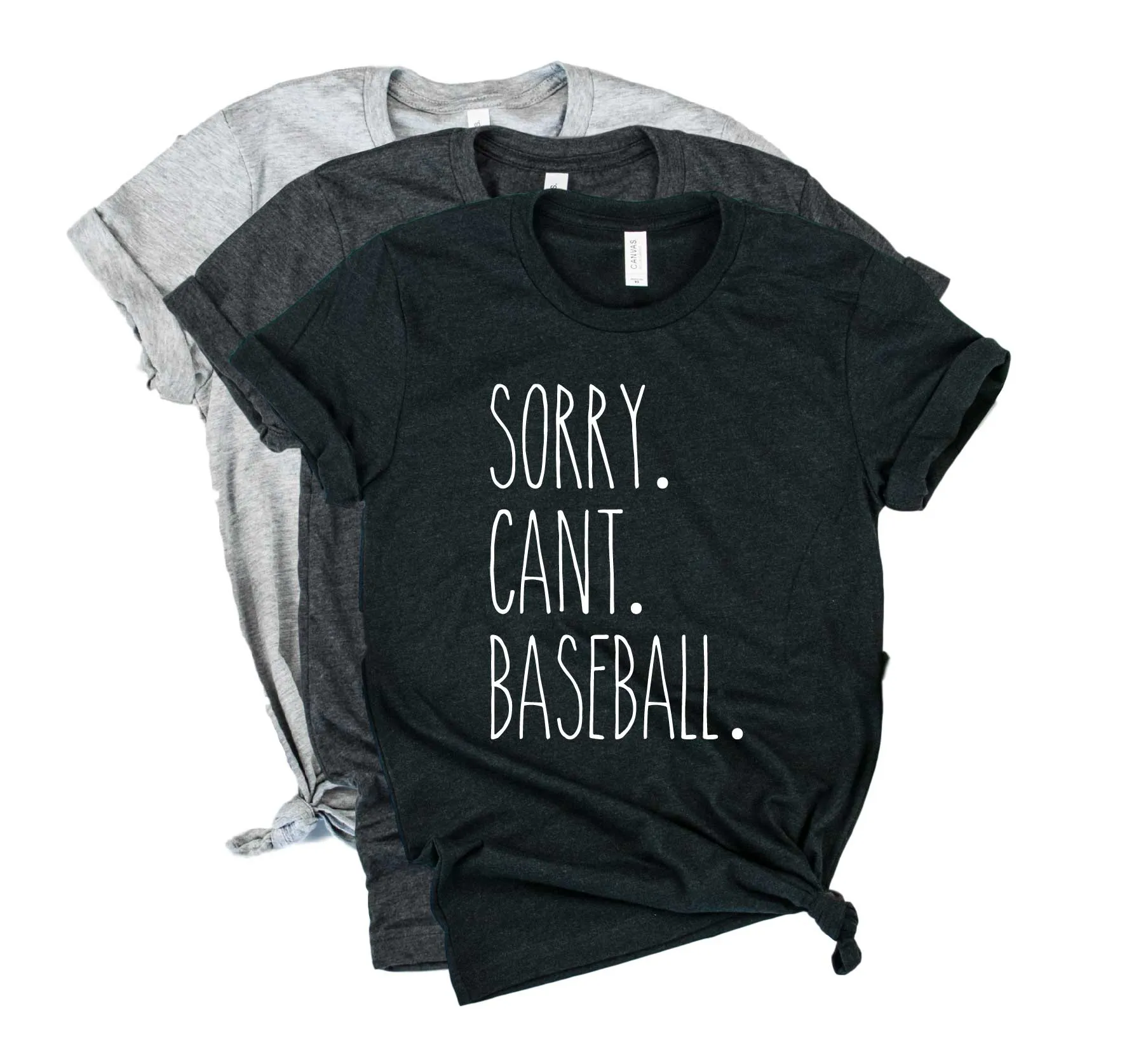Sorry Cant Baseball Shirt | Baseball Mom | Mom Shirt | Unisex Crew