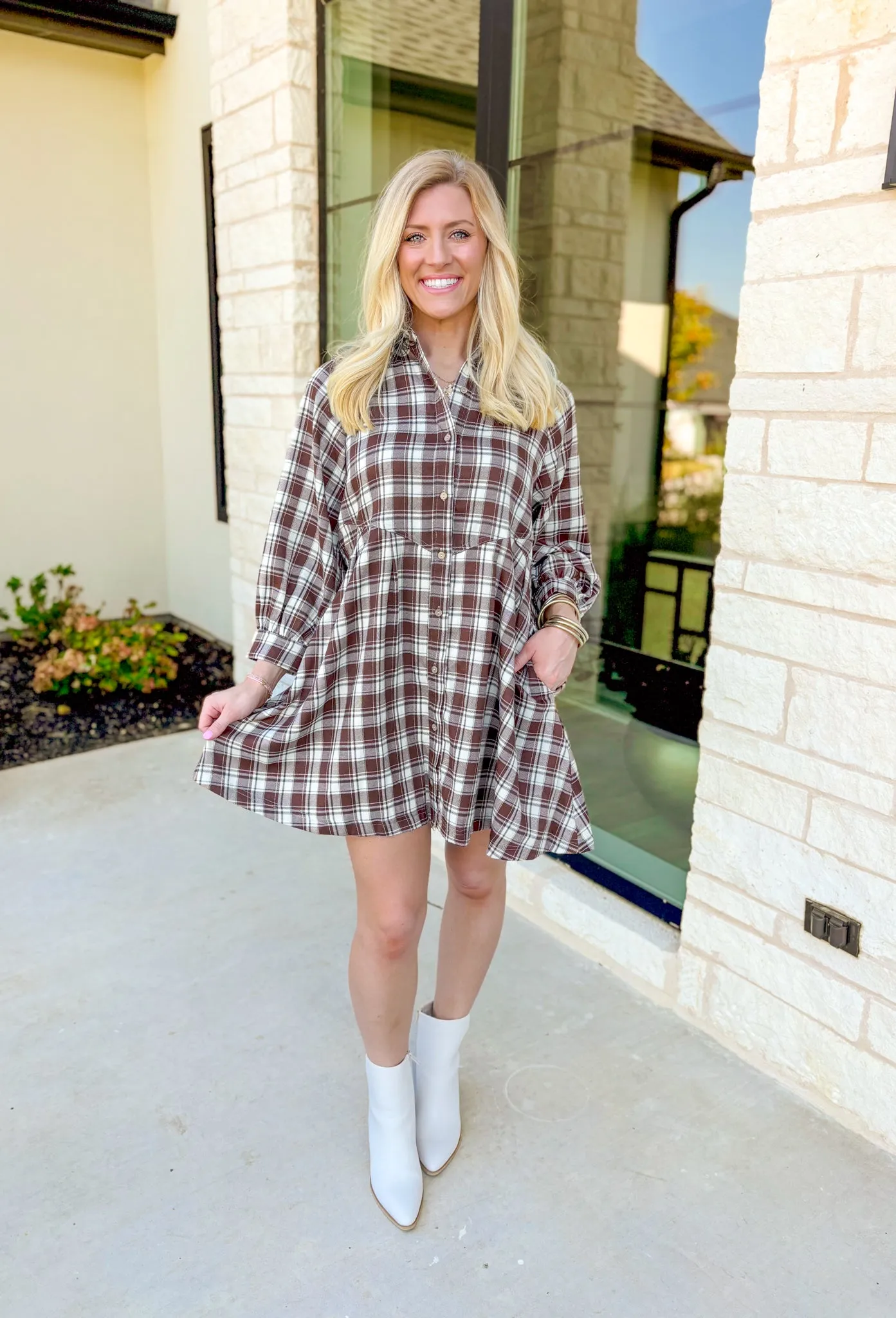 Southern Nights Plaid Dress