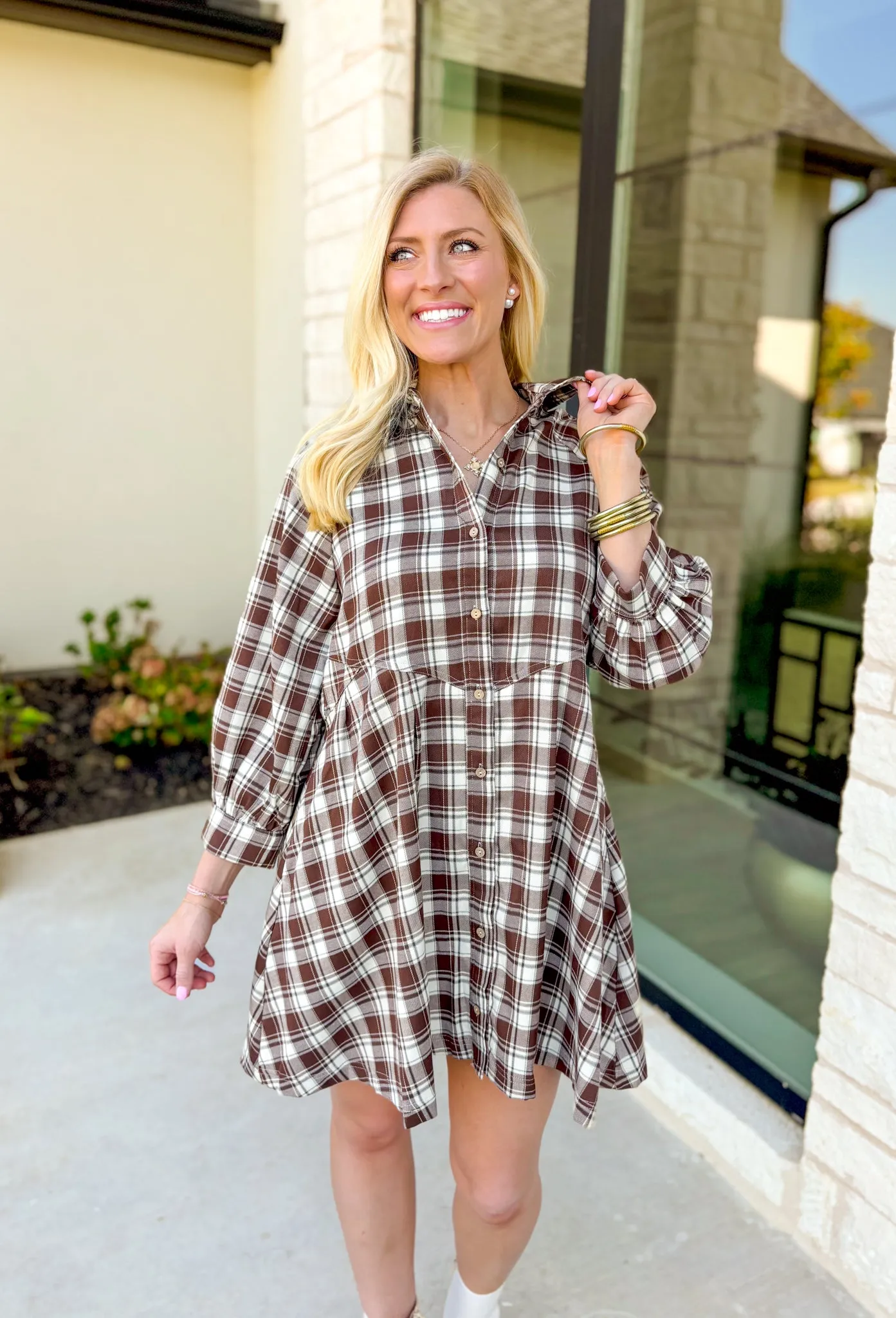 Southern Nights Plaid Dress