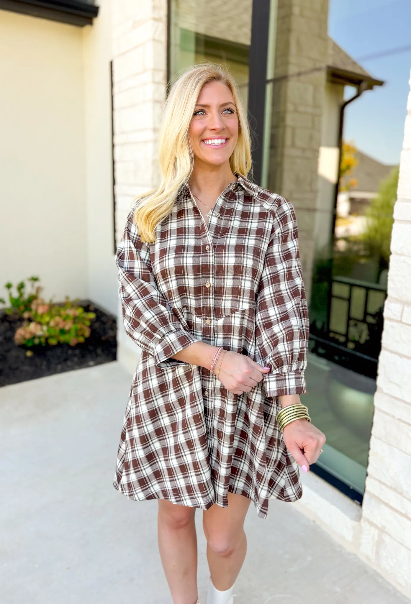 Southern Nights Plaid Dress