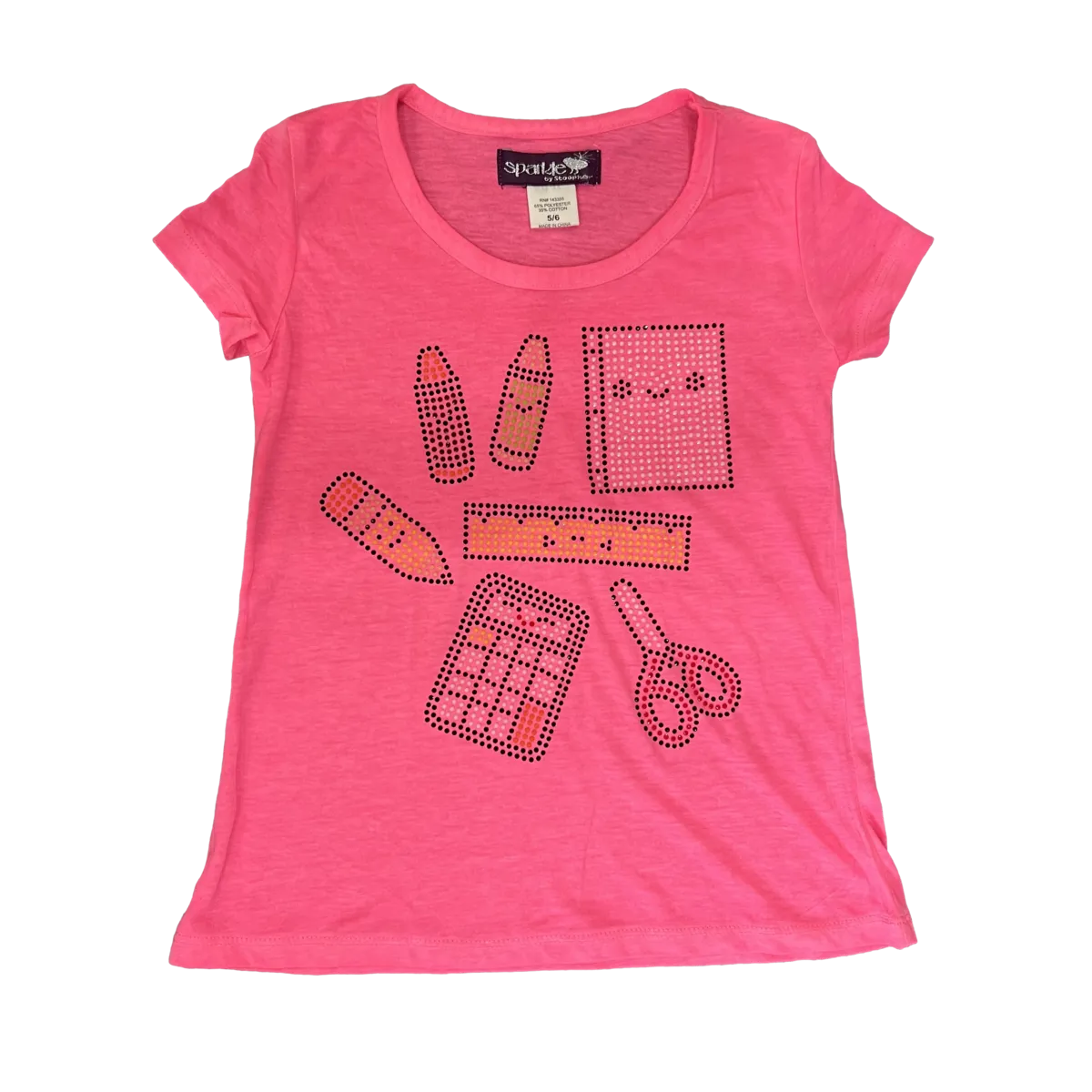 Sparkle by Stoopher Happy School Neon Pink S/S Tee
