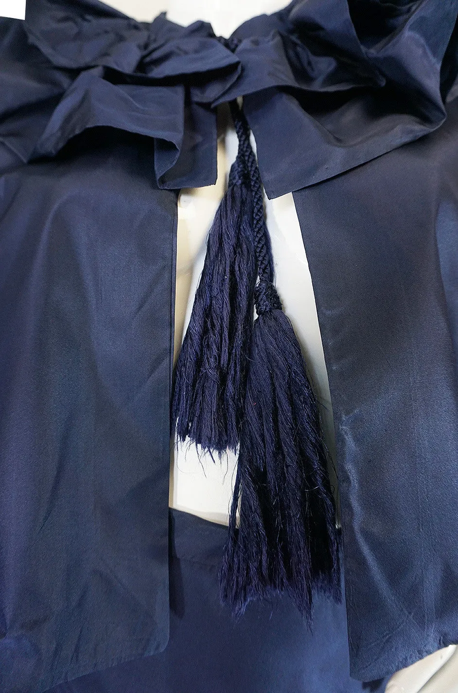 Spectacular 1980s Chanel Silk Tassled Cape and Skirt