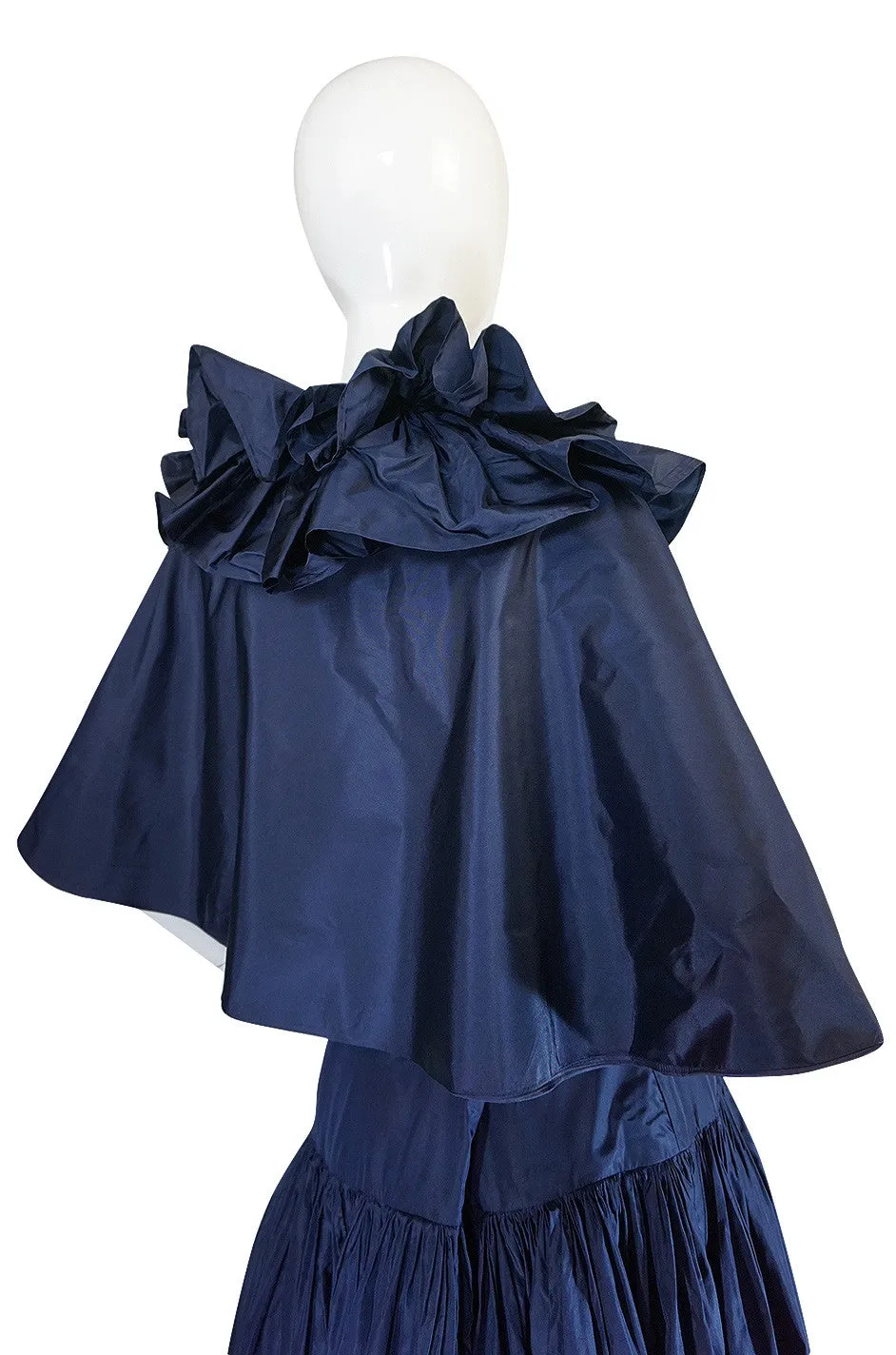 Spectacular 1980s Chanel Silk Tassled Cape and Skirt