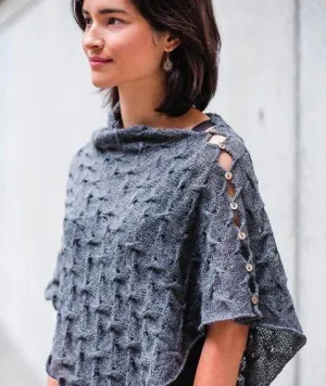 Spin Stitch Scarf & Poncho Knitting Pattern - Churchmouse Classics