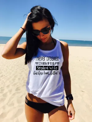 Spoiled Wife Tank - Spoiled Wife Tank Top Wife Tank Wife Tank Top Mrs Tank - Wedding Tank -  Newlywed Tank - Vacation Tank - Honeymoon Tank Shirt