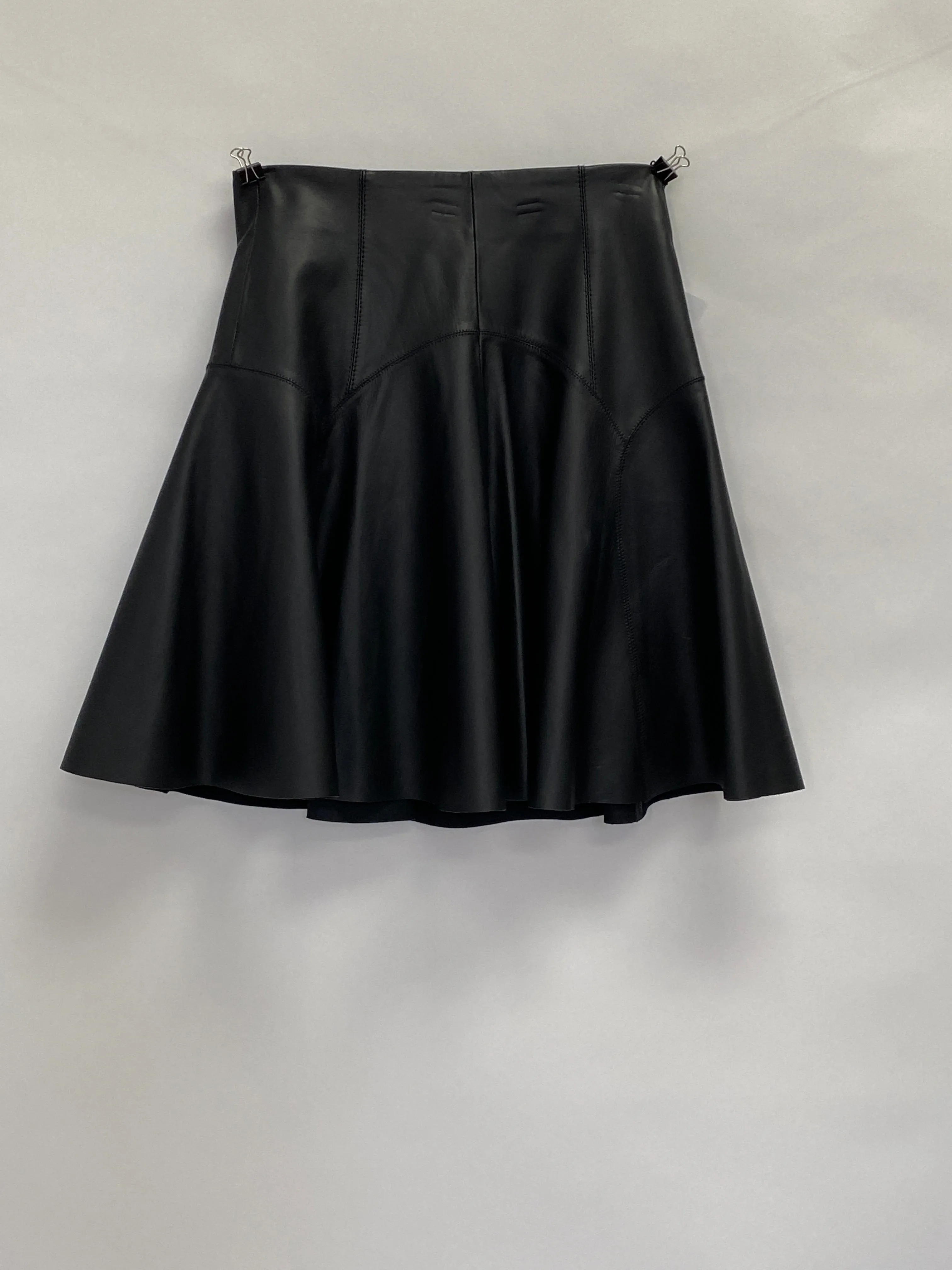 Sprotmax Code Leather Short Flare Skirt