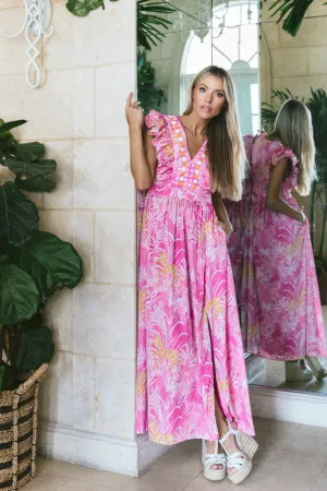 Stacey Dress in Bubblegum Zebra Soirée