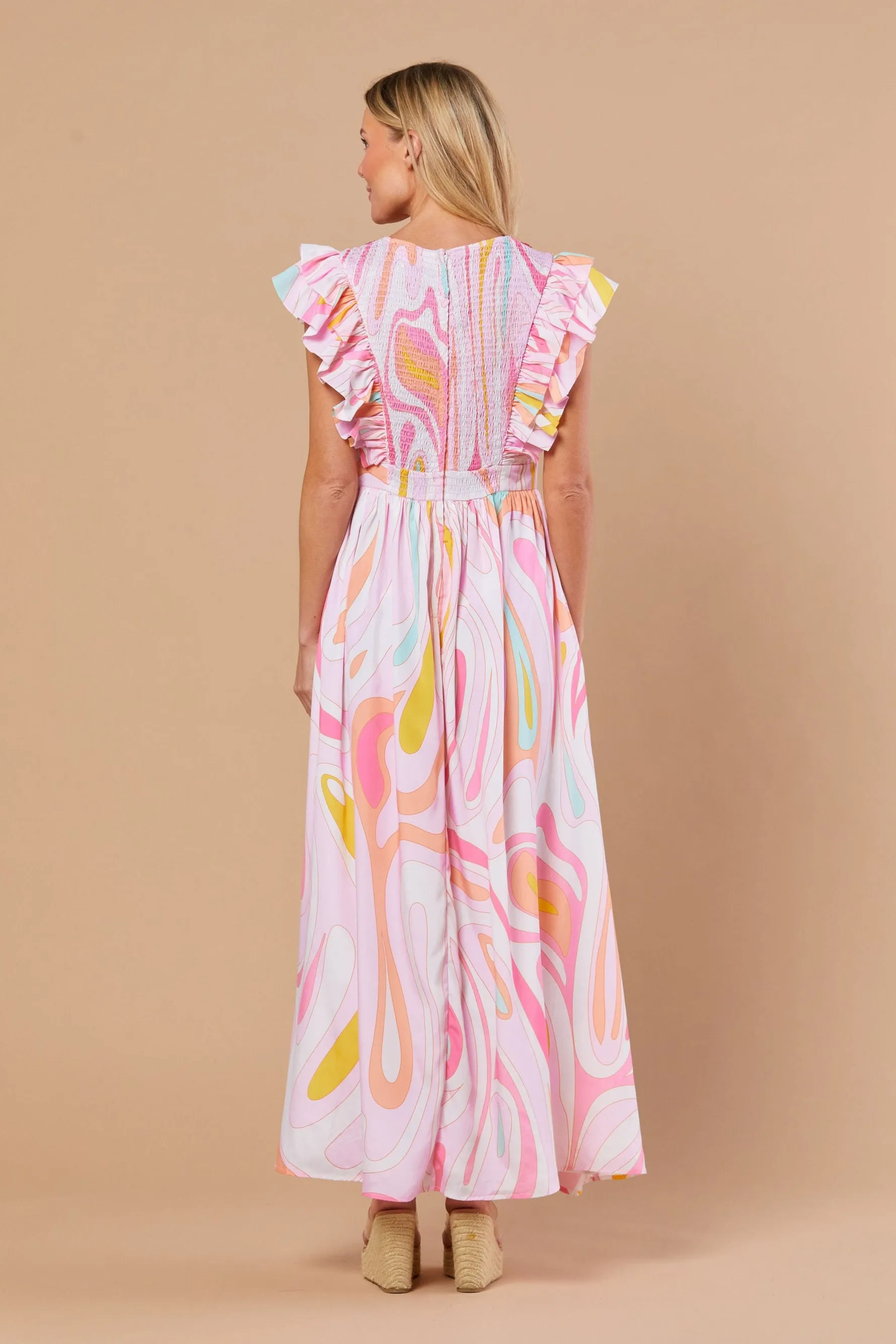 Stacey Dress in Peony Wave