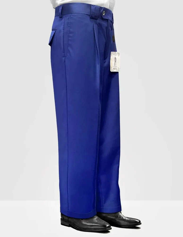 Statement Clothing | ﻿Solid Color Wide Leg Pants Royalblue