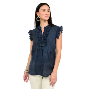 Striped Ruffled Top