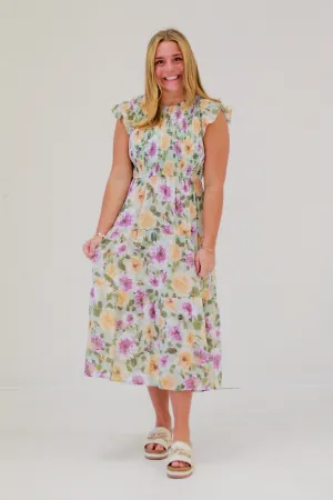 Stroll Through the Garden Floral Dress