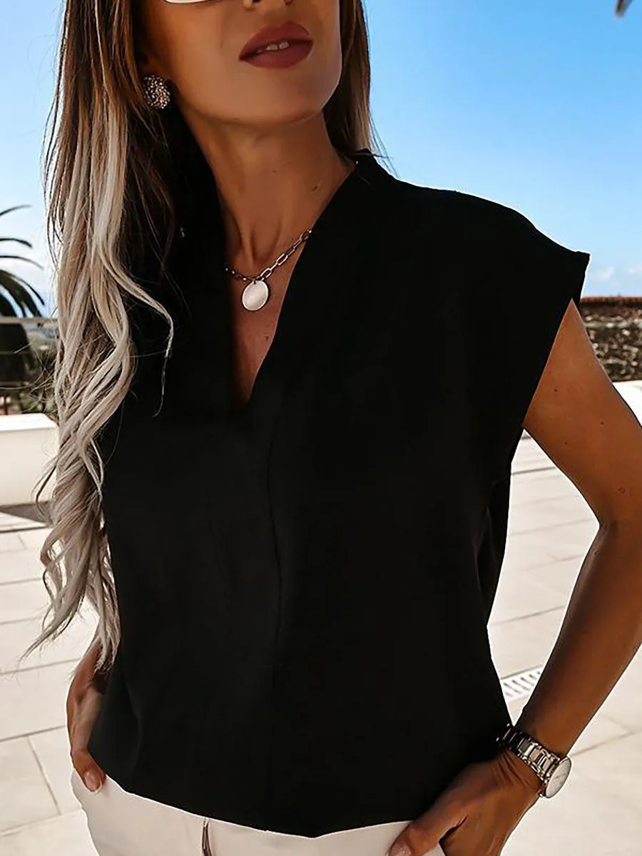 Stunncal Classic Tale V Neck Blouse