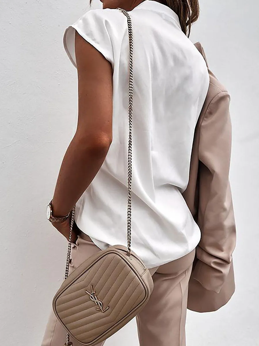 Stunncal Classic Tale V Neck Blouse