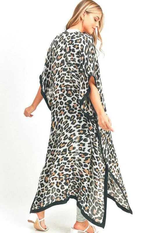 Stylish Cardigans & Kimonos for Women – Leopard Printed Long Kimono