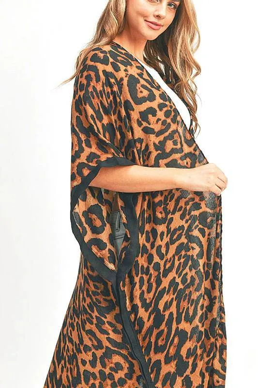 Stylish Cardigans & Kimonos for Women – Leopard Printed Long Kimono