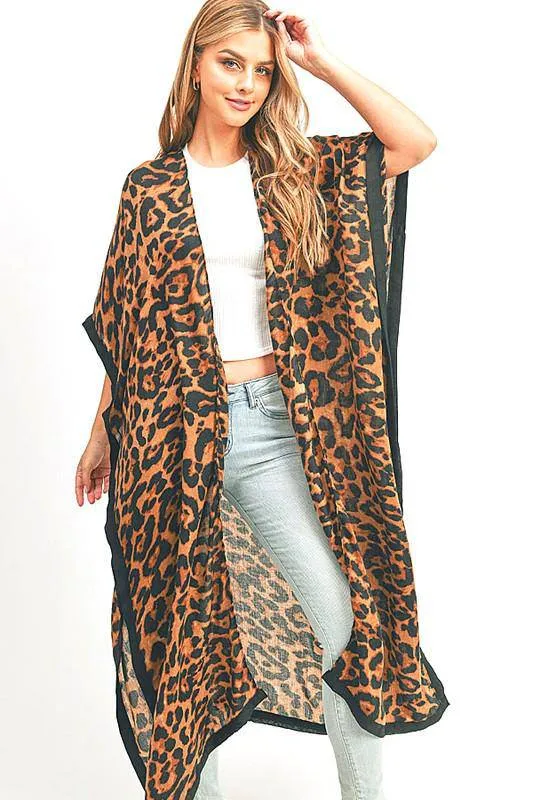 Stylish Cardigans & Kimonos for Women – Leopard Printed Long Kimono