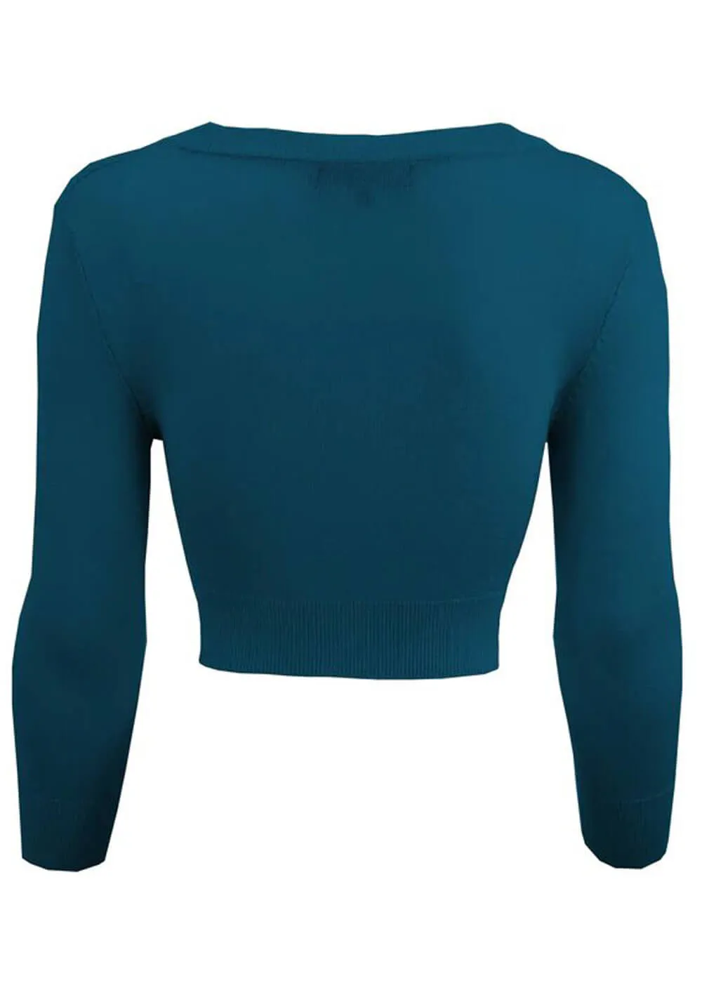 Succubus Clothing Retro Korte 50's Cardigan Teal Blue
