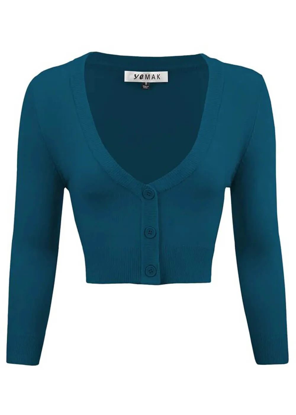 Succubus Clothing Retro Korte 50's Cardigan Teal Blue