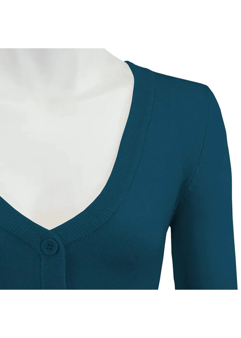 Succubus Clothing Retro Korte 50's Cardigan Teal Blue