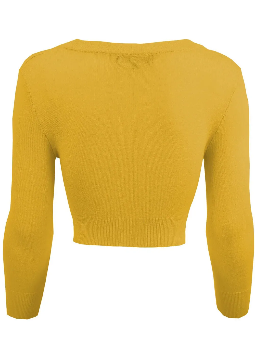Succubus Clothing Retro Short 50's Cardigan Honey Yellow