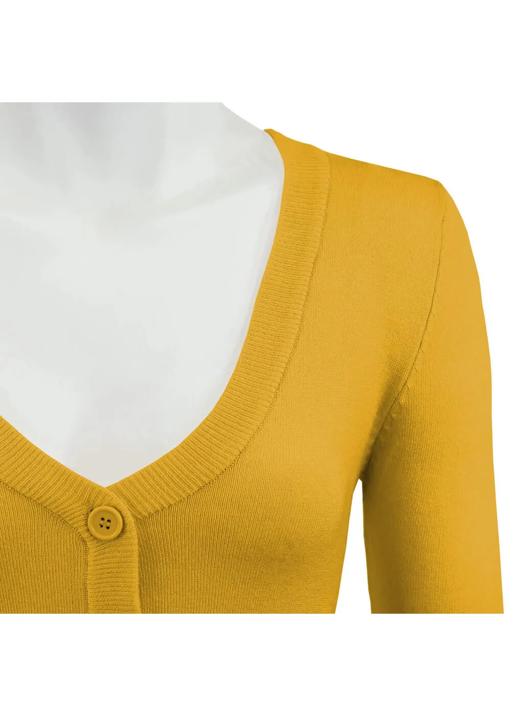 Succubus Clothing Retro Short 50's Cardigan Honey Yellow