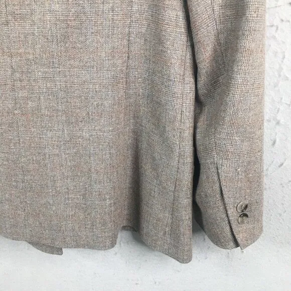 Suits Galore by Jim Baldwin Skirt Suit Womens 10 Gray Glenn Plaid Wool Blend VTG