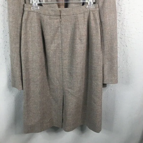 Suits Galore by Jim Baldwin Skirt Suit Womens 10 Gray Glenn Plaid Wool Blend VTG