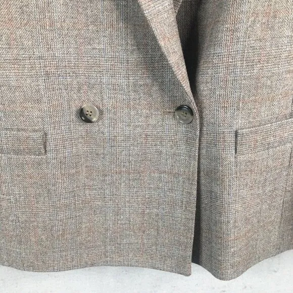 Suits Galore by Jim Baldwin Skirt Suit Womens 10 Gray Glenn Plaid Wool Blend VTG