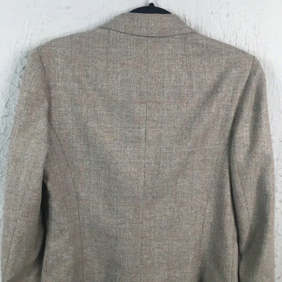 Suits Galore by Jim Baldwin Skirt Suit Womens 10 Gray Glenn Plaid Wool Blend VTG