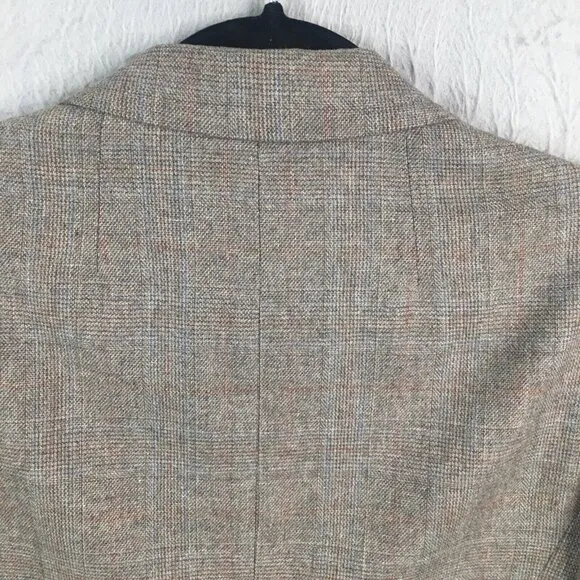 Suits Galore by Jim Baldwin Skirt Suit Womens 10 Gray Glenn Plaid Wool Blend VTG