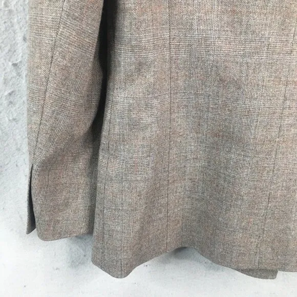 Suits Galore by Jim Baldwin Skirt Suit Womens 10 Gray Glenn Plaid Wool Blend VTG