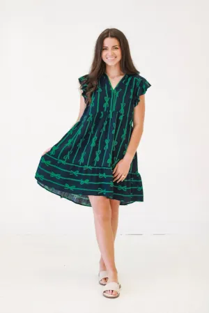 Summer Sweetness A-Line Dress in Navy