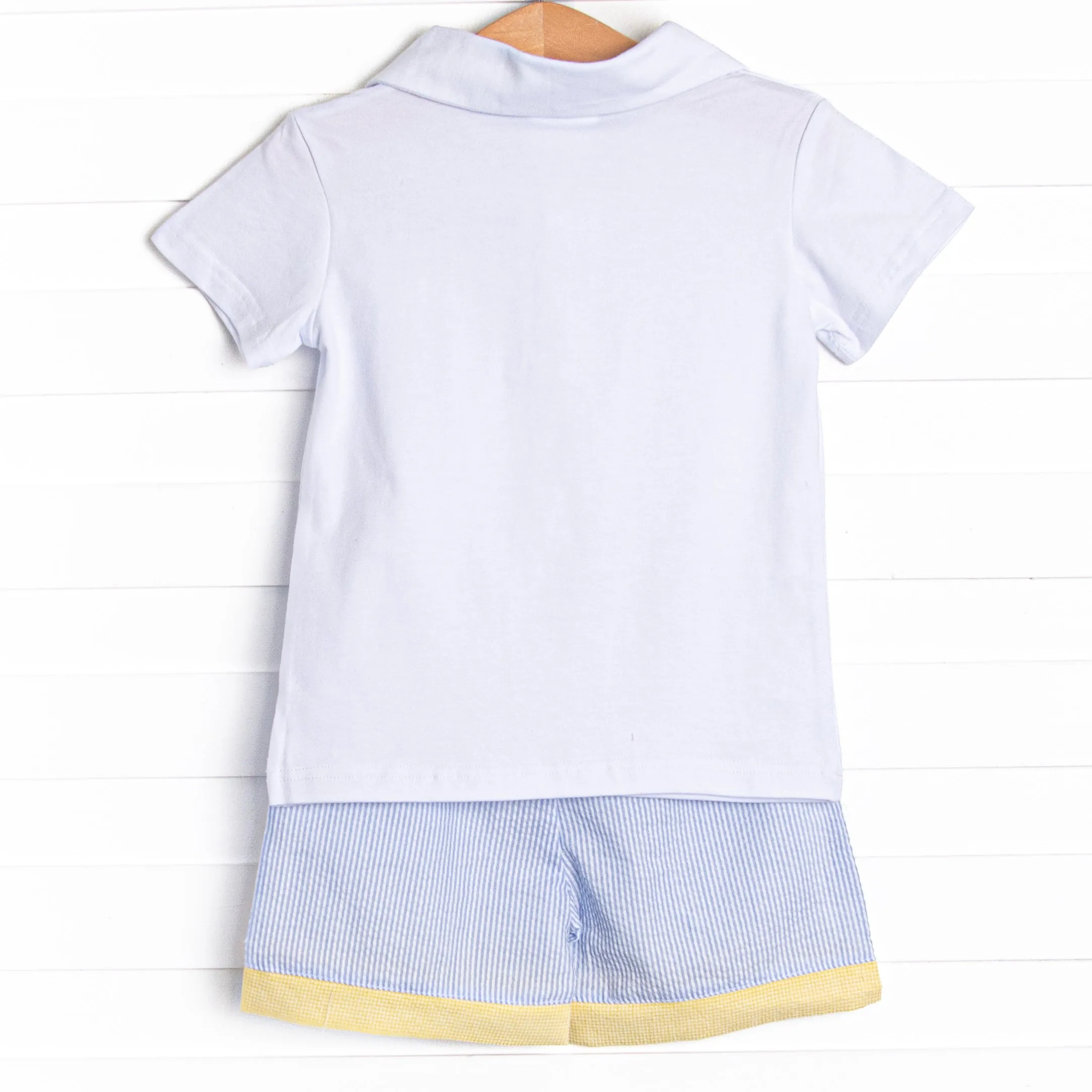 Sunshine Stripes Short Set, Blue