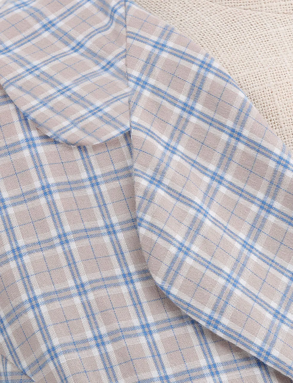 Sweat V Neck Plaid 1950S Vintage Swing Dress