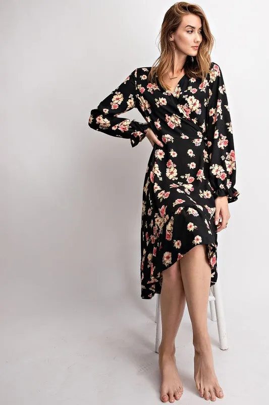 SYLVIE FLORAL PRINT MIDI DRESS-