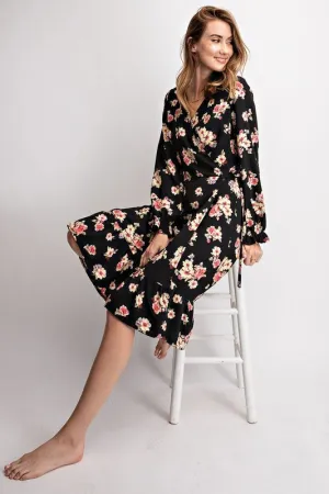 SYLVIE FLORAL PRINT MIDI DRESS-